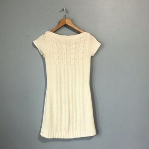 Cream colored sweater dress